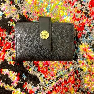 Black Michael Kors Folding Snap Wallet
